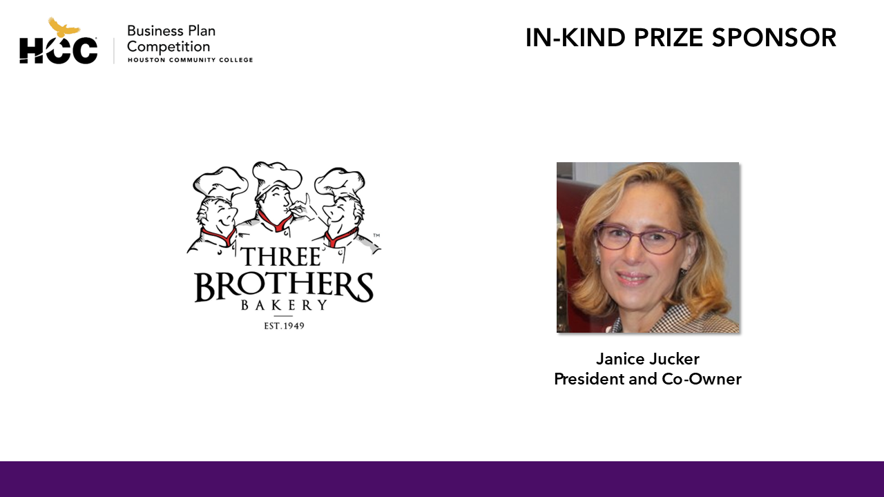 Three Brothers Bakery 2025 Business Plan Competition In-Kind Prize Sponsor